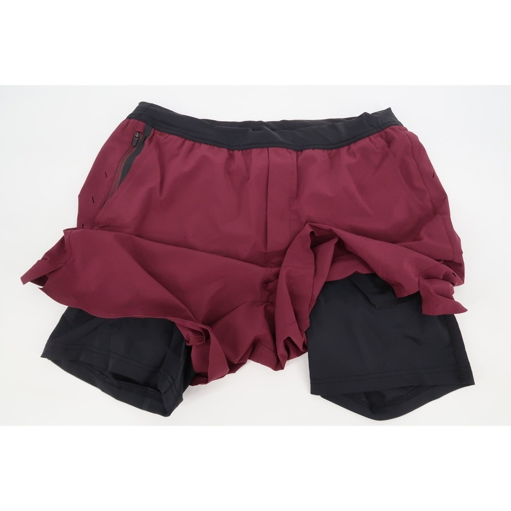 Ten Thousand Interval Shorts Mens Large Burgundy Lined 7" Inseam Training - Picture 3 of 9